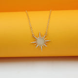 18K Gold Filled Dainty Sun Necklace (F233A)