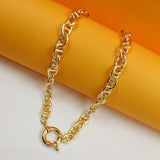 18K Gold Filled Mariner Slim Puffy Link Chain (F102)