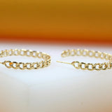18K Gold Filled Braided Open Hoops (K185)