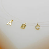 18K Gold Filled Initial Letter Choker (H159)