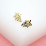 18K Gold Filled Grape Grapes Earrings
