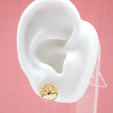 18K Gold Filled Tree of Life Earrings (L40)