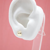 18K Gold Filled Tiny Golden Apple Stud Earrings