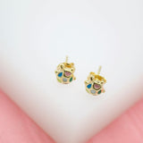 18K Gold Filled Turtle Stud Earrings