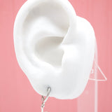 Tiny Simple Cross Huggie Earrings (L226)