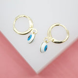 18K Gold Filled Evil Eye Drop Dangle Earrings