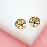 18K Gold Filled Tree of Life Earrings (L40)