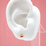 18K Gold Filled Tiny Lady Bug Stud Earrings