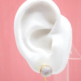 18K Gold Filled Double Ball Textured Stud Earrings