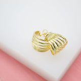 18K Gold Filled Striped Design Stud Earring (L26)