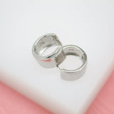 18K Rhodium Filled Huggies Earrings (L255)