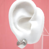 18K Rhodium Filled Huggies Earrings (L255)