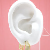 18K Gold Filled Huggies Earrings With Micro CZ Cubic Zirconia Stones (K8)