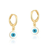 18K Gold Filled Evil Eye Drop Dangle Earrings
