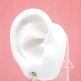 18K Gold Filled Oval Huggies Earrings (L245)