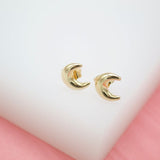 18K Gold Filled Moon Stud Earrings (L22)