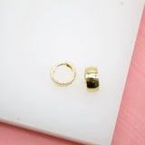18K Gold Filled 7mm Thick Huggies Earrings (L255)