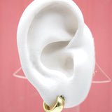 18K Gold Filled 7mm Thick Huggies Earrings (L255)