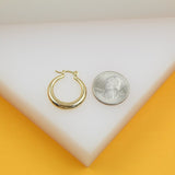 18K Gold Filled Thin to Thick Hoop Earrings (J102)