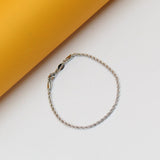 18K Gold Filled 2mm Rope Chain Bracelet (I28)