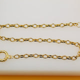 18K Gold Filled 6mm Rolo Solid Oval Round Link Chain (F156) (I344)