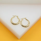 18K Gold Filled Thin to Thick Hoop Earrings (J102)