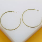 18K Gold Filled Flat Open Hoop Earrings | Gold Filled Flat Hoops (J39)(J40)(J40A)(J44)(J44A)