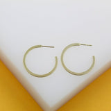 18K Gold Filled Flat Open Hoop Earrings | Gold Filled Flat Hoops (J39)(J40)(J40A)(J44)(J44A)