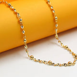 18K Gold Filled Beaded Twisted Chain Necklace