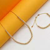 18K Gold Filled Beaded Necklace (H71)(I1A)