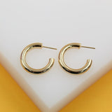 18K Gold Filled Chunky Open Hoop Earrings (K17, K16, K15, K14)