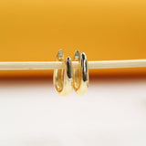 18K Gold Filled Thick Pointy Huggies Earrings (L297)