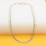18K Rhodium Filled Fringe Choker (G48)