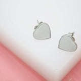 18K Gold Filled Colors Heart Stud Earrings (L44)